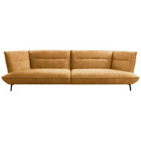 MEGASOFA in Flachgewebe Currygelb  - Currygelb/Schwarz, Design, Holzwerkstoff/Textil (339/92/99cm) - Moderano