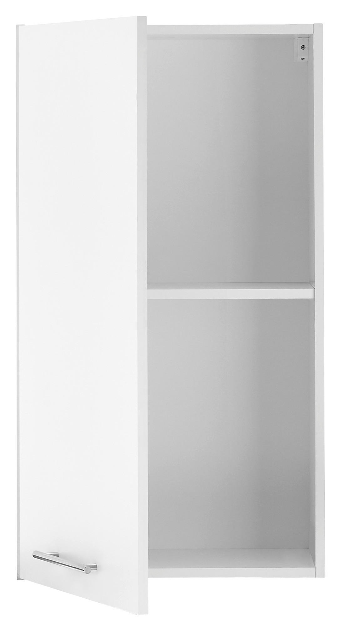 AUFSATZSCHRANK 50/90/31 cm  in  - Chromfarben/Weiß, Design, Holzwerkstoff/Metall (50/90/31cm)