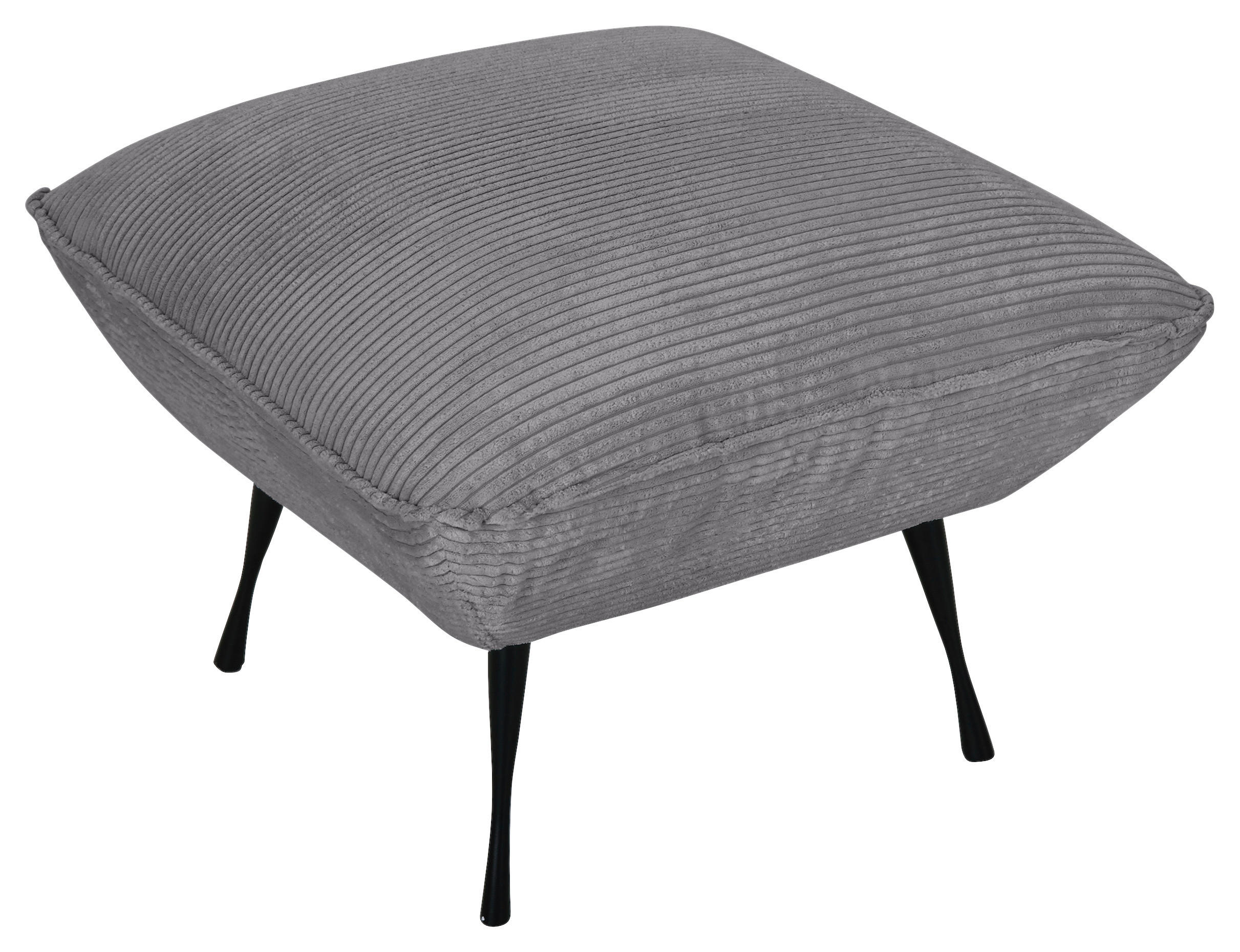 HOCKER in Textil Dunkelgrau  - Dunkelgrau/Schwarz, Konventionell, Textil/Metall (60/49/53cm) - MID.YOU