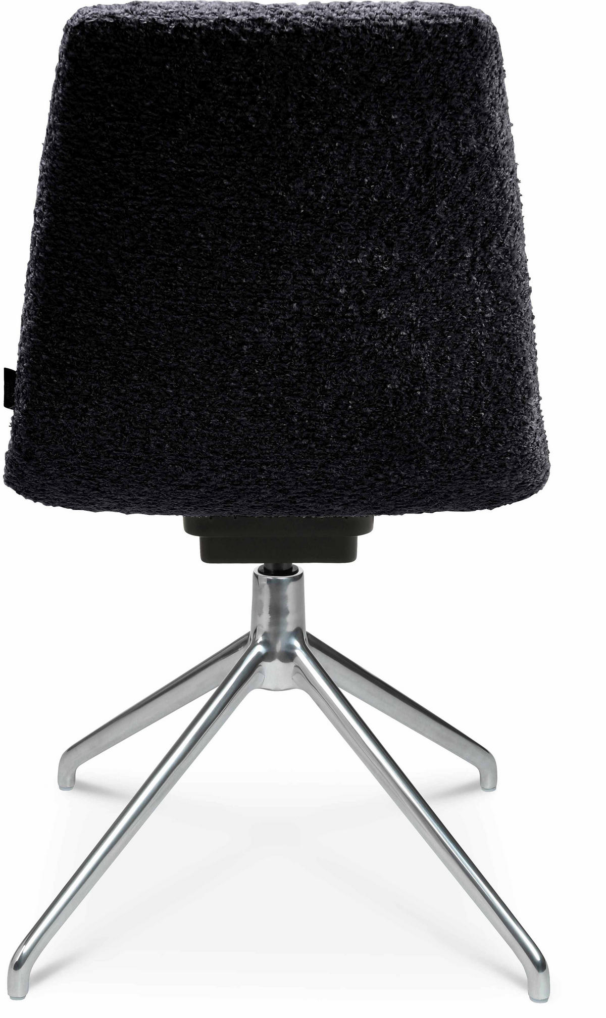 STUHL  in Aluminium Bouclé  - Lavagrau/Alufarben, Design, Textil/Metall (46/81,5-84,5/55cm) - Johann Jakob