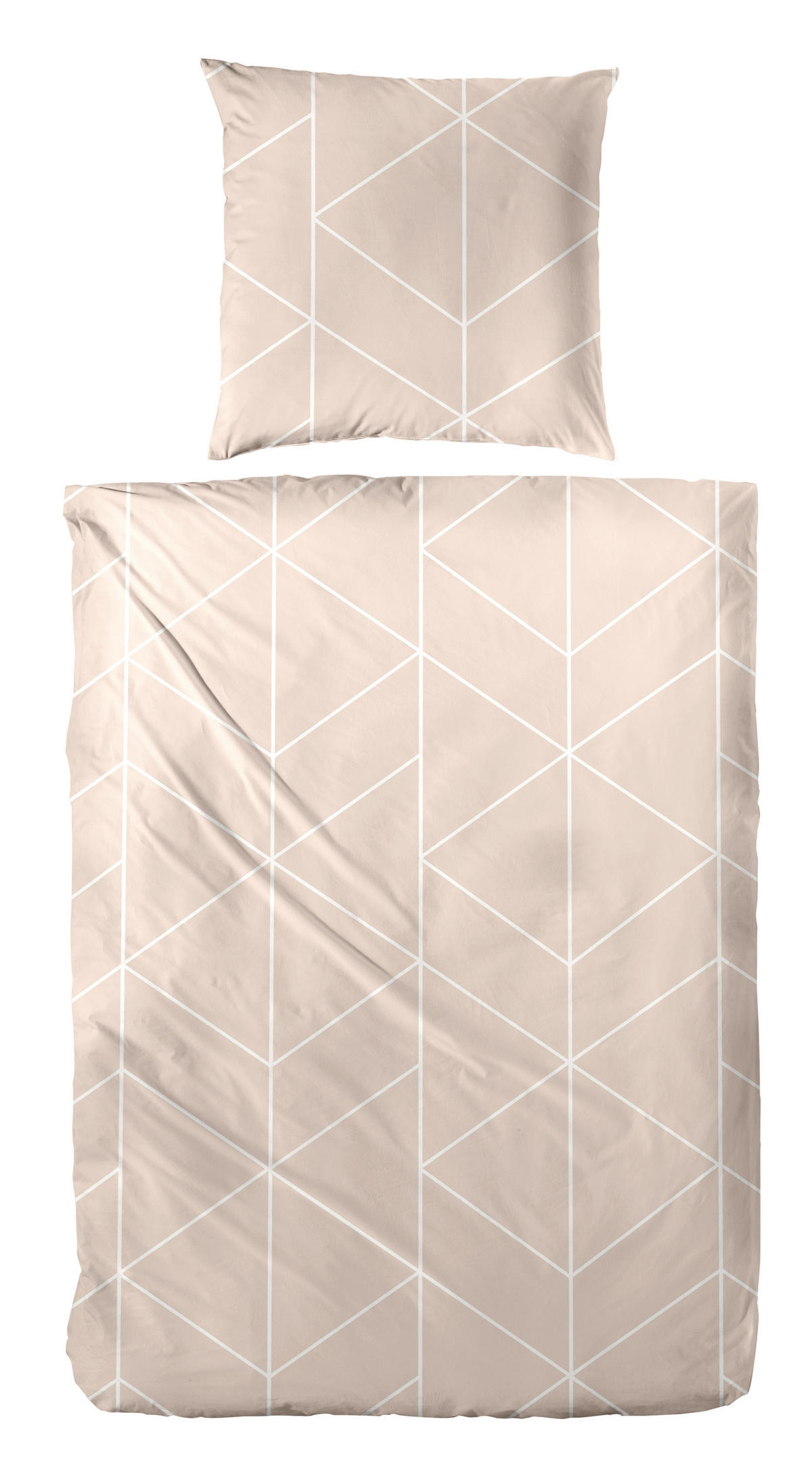 BETTWÄSCHE Makosatin 135/200 cm  - Beige/Goldfarben, Basics, Textil (135/200cm)