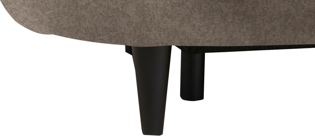 SCHLAFSOFA in Velours Braun  - Schwarz/Braun, Design, Holz/Textil (213/89/105cm) - Novel