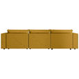 ECKSOFA Senfgelb Webstoff Zierkissen, Rückenkissen, Rücken echt  - Senfgelb/Schwarz, MODERN, Kunststoff/Textil (153/350cm) - Xora