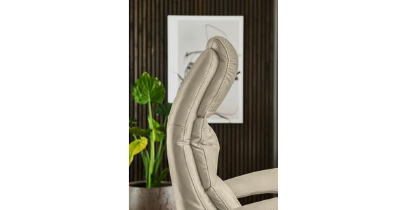 RELAXSESSEL in Leder Naturfarben  - Edelstahlfarben/Naturfarben, Design, Leder/Metall (76/119/86cm) - Dieter Knoll