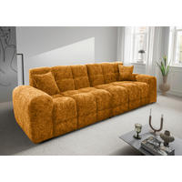 VIERSITZER-SOFA in Struktur Goldfarben  - Goldfarben/Schwarz, MODERN, Kunststoff/Textil (300/87/120cm) - Livetastic