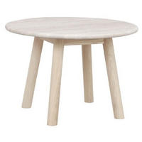 SOFFBORD i trä, sten 60/40 cm  - vit/ekfärgad, Klassisk, trä/sten (60/40cm) - Rowico