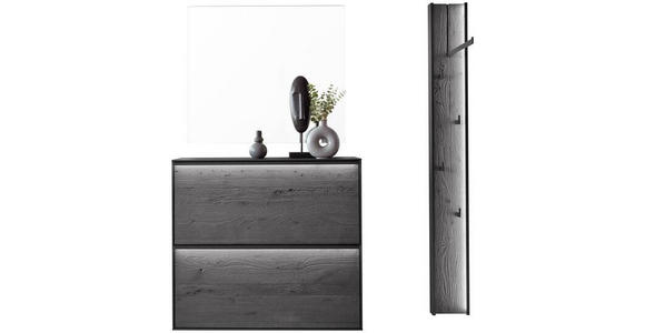 GARDEROBE 3-teilig in 133/195/20 cm - Anthrazit, Design, Glas/Holz (133/195/20cm) - Johann Jakob