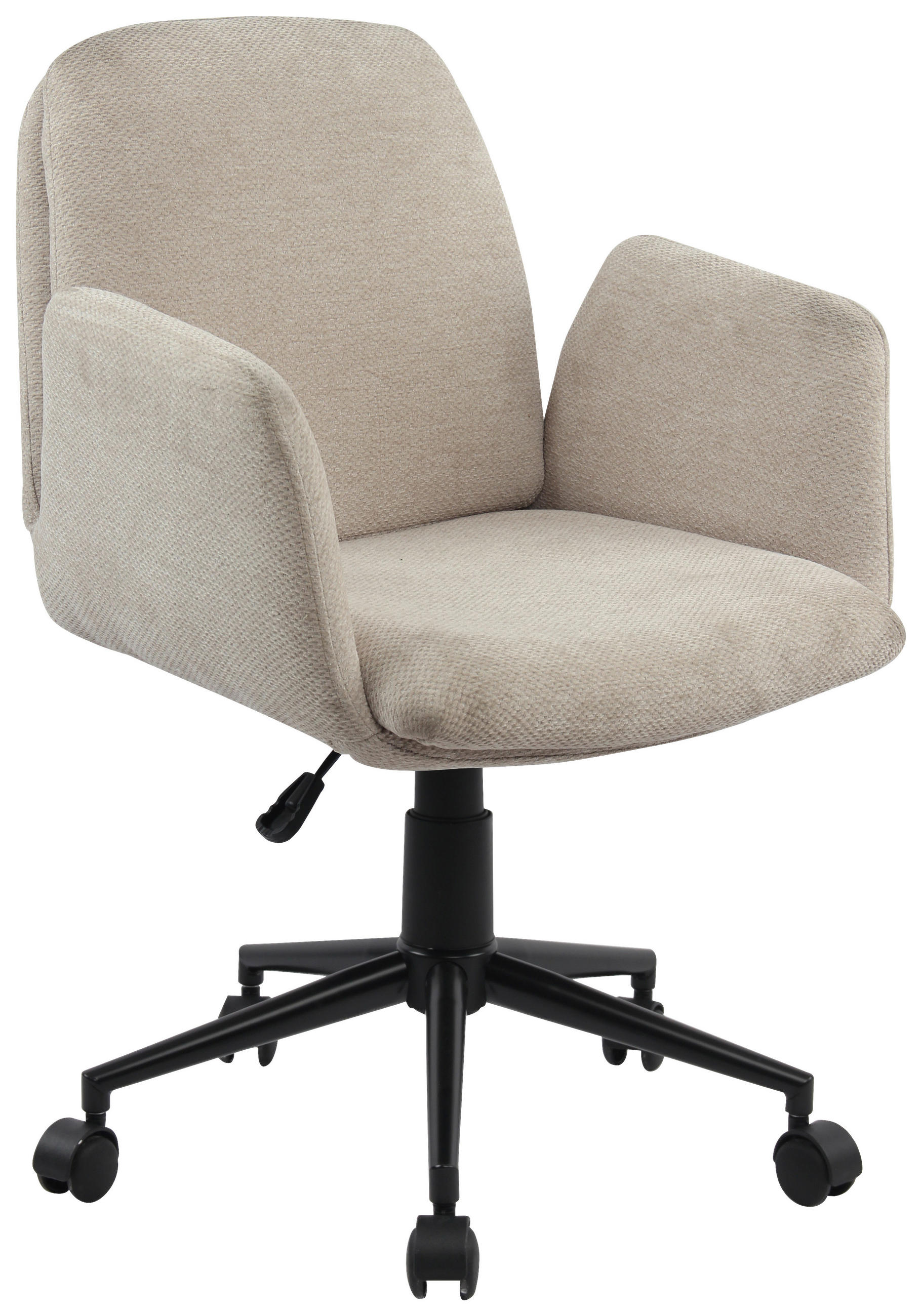 DREHSTUHL  in Webstoff Beige  - Beige/Schwarz, MODERN, Kunststoff/Textil (55/85-95/60cm) - MID.YOU