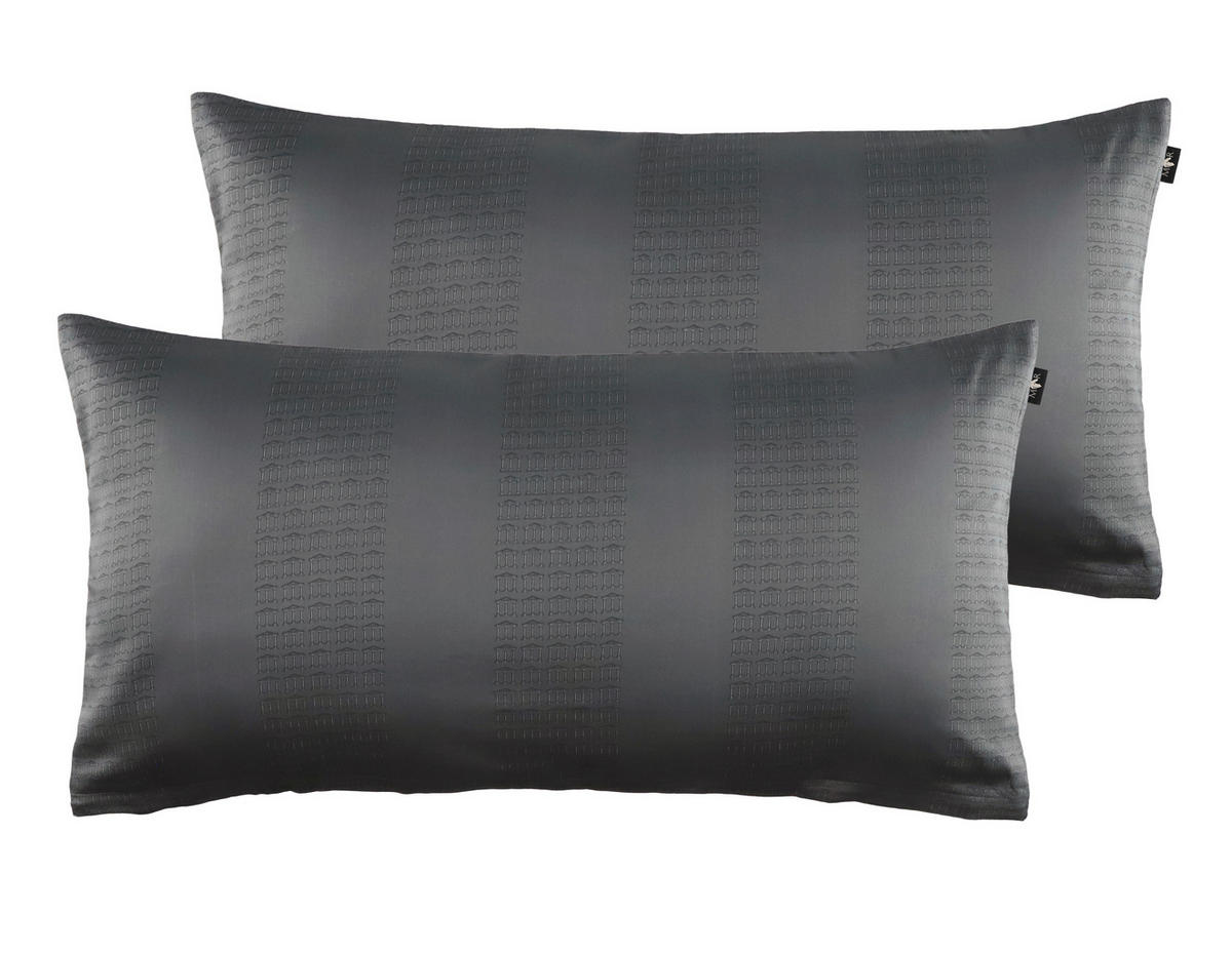 KISSENHÜLLEN-SET Marcel.Remus.Design - Alcudia anthrazit 40/80 cm  - Anthrazit, Design, Textil (40/80cm) - Marcel Remus