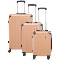REISEKOFFERSET Mokka 3-teilig  - Mokka, Basics, Kunststoff/Textil - Novel