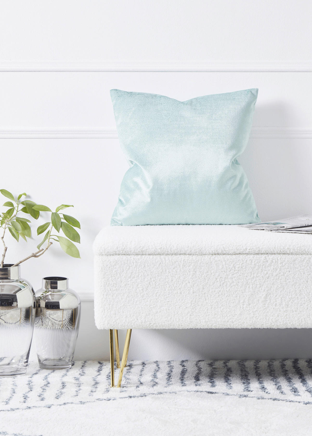 ZIERKISSEN  45/45 cm   - Mintgrün, Design, Textil (45/45cm) - Eglo