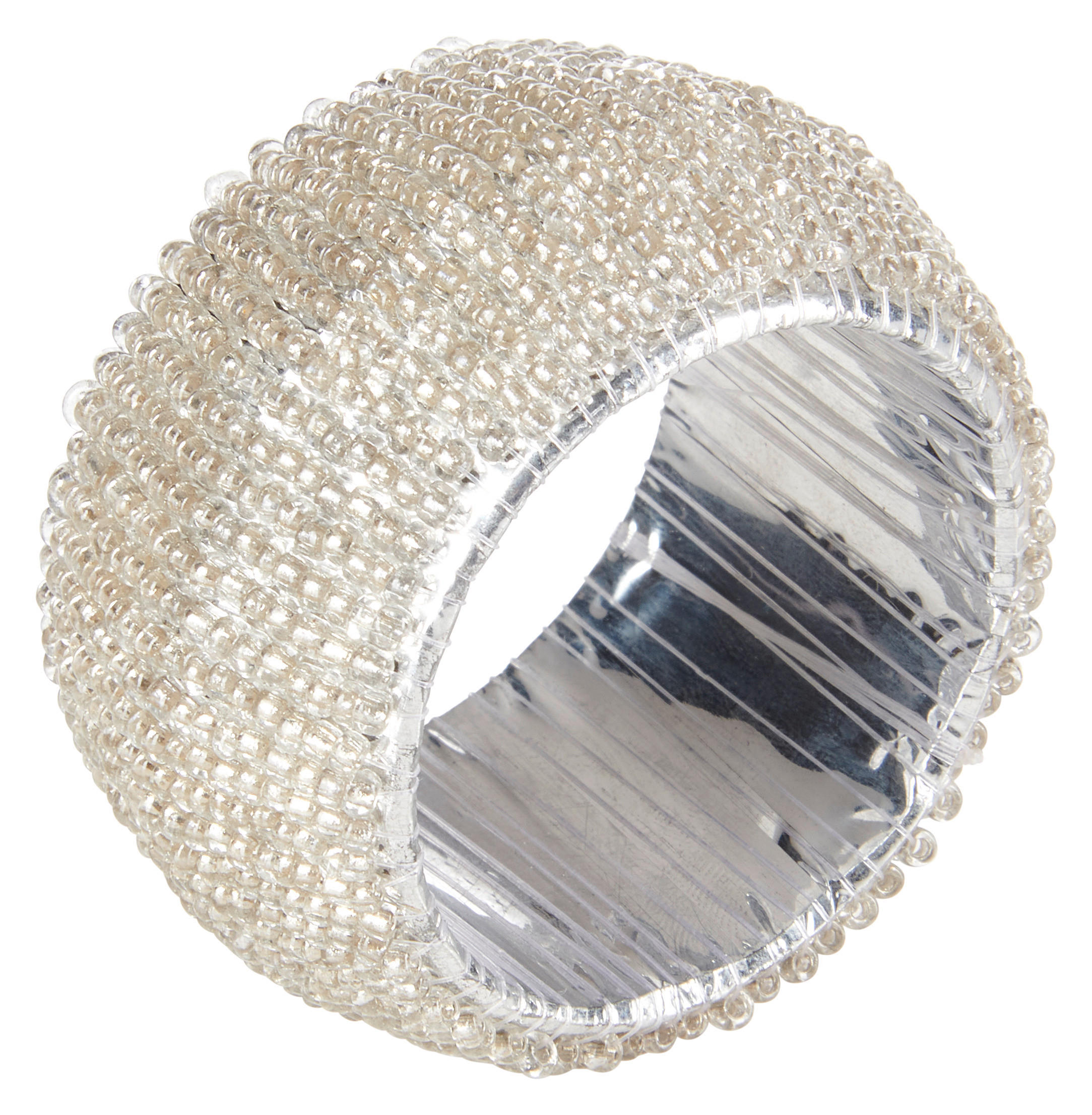 KROUŽEK NA UBROUSKY - barvy stříbra, Lifestyle, sklo (4,5cm) - Ambia Home