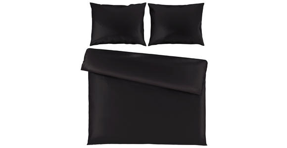 BETTWÄSCHE TANJA Satin 200/200 cm  - Schwarz, Basics, Textil (200/200cm) - Novel