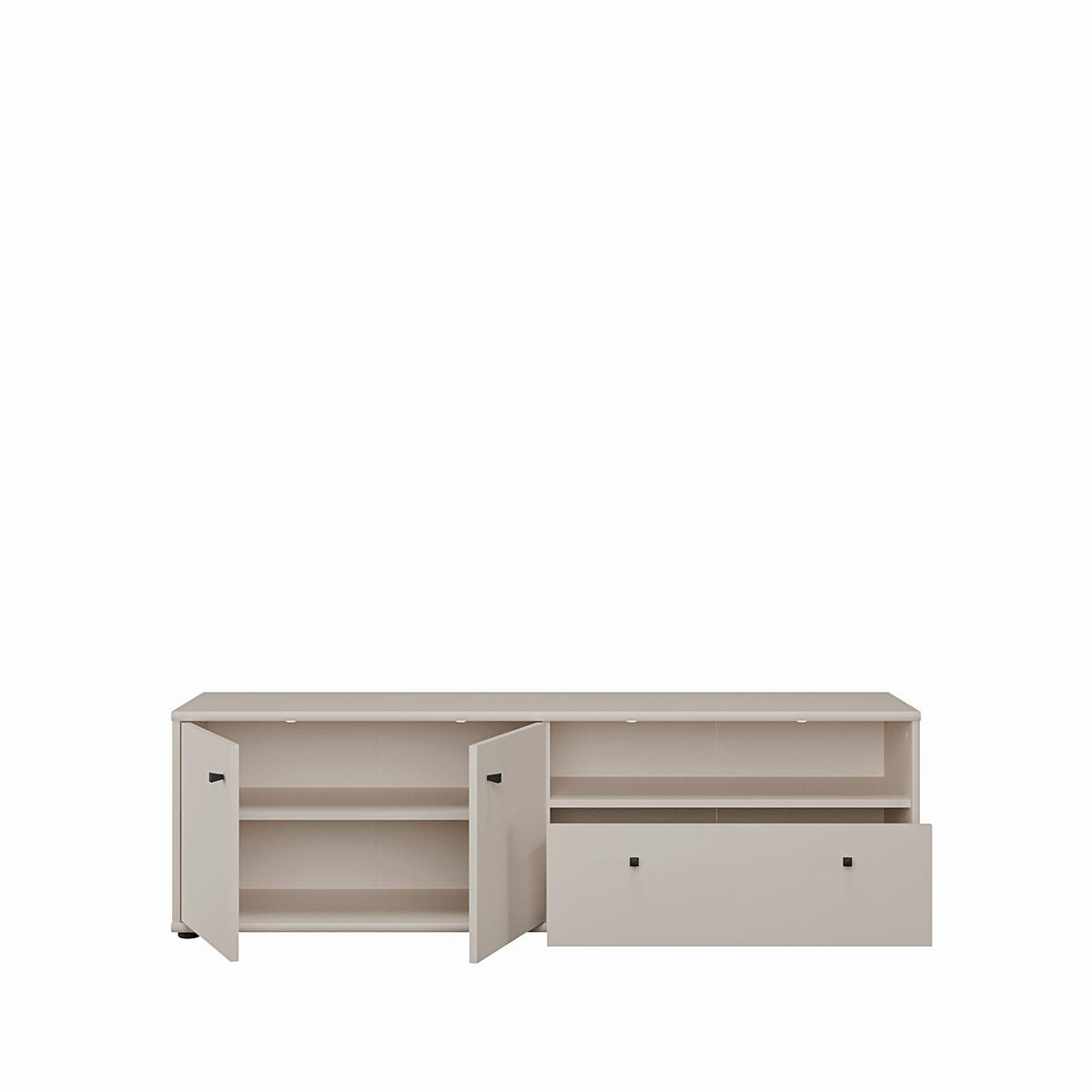 LOWBOARD  143,9/43,9/34,8 cm 1 Schublade(n) stehend  - Sandfarben/Schwarz, Design, Holzwerkstoff/Kunststoff (143,9/43,9/34,8cm)