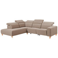SEDEŽNA GARNITURA, siva  - siva/naravne barve, Design, tekstil/les - Pure Home Lifestyle