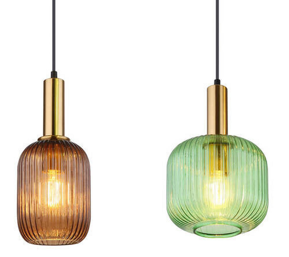 HÄNGELEUCHTE 115/30/120 cm   - Brombeere/Messingfarben, Basics, Glas/Metall (115/30/120cm) - Globo