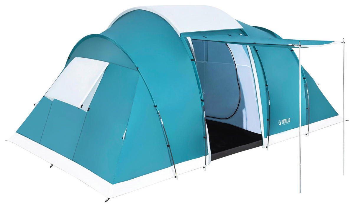 ZELT PAVILLO 68094 - Weiß/Hellblau, KONVENTIONELL, Glas/Kunststoff (490/280/200cm) - Bestway