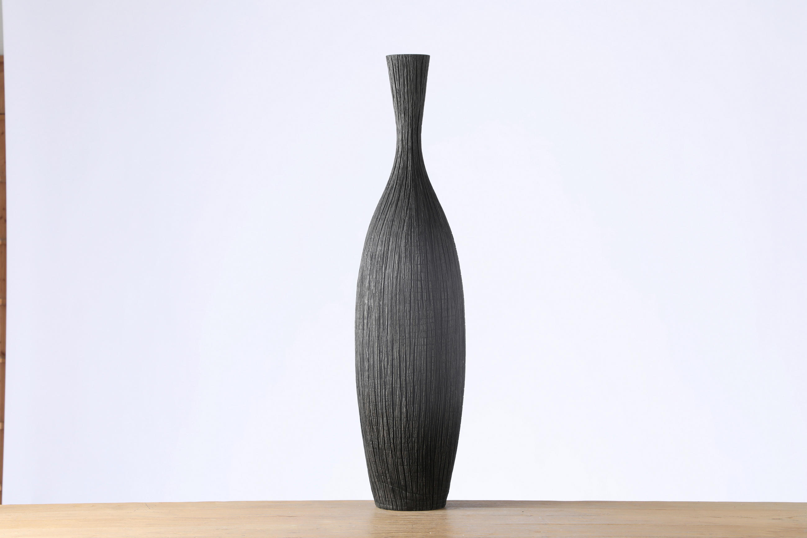 DEKOR VÁZA  - fekete, Basics, műanyag (19,5/19,5/68,5cm)