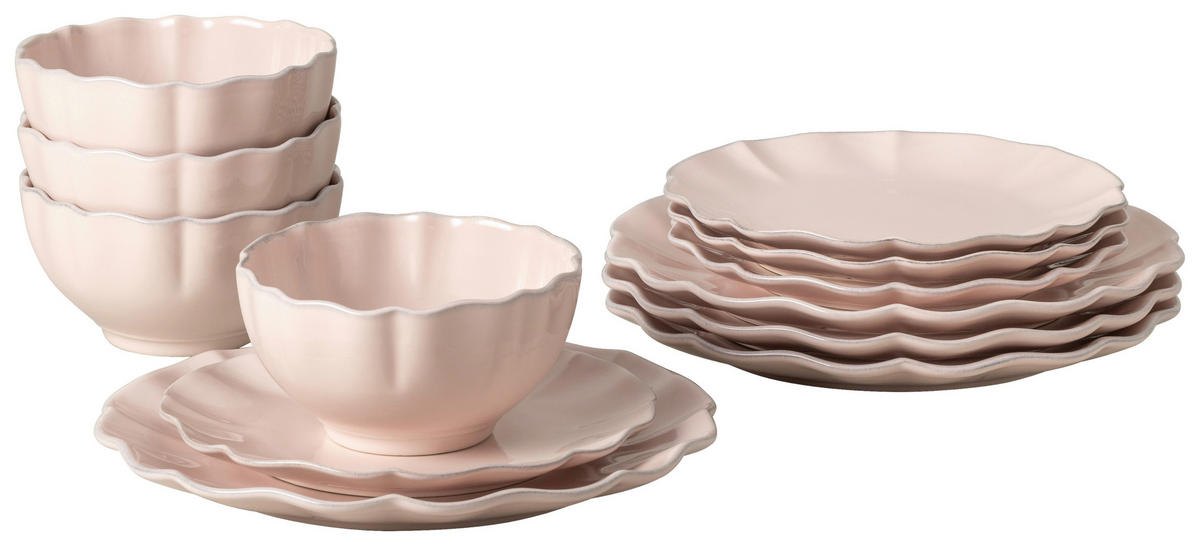 KOMBISERVICE Altrosa ROSA 12-teilig 4 Personen  - Altrosa, Basics, Keramik - Costa Nova
