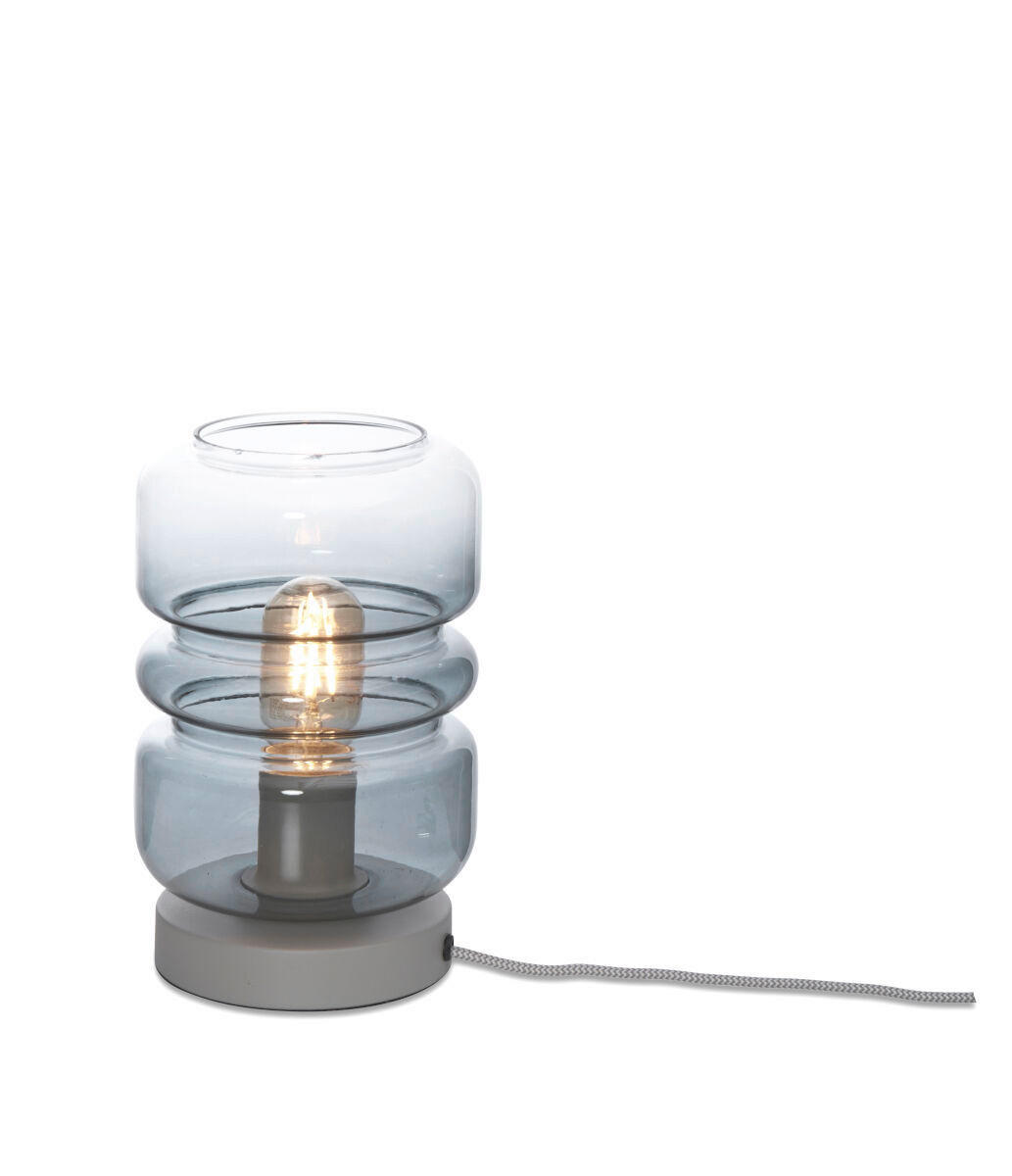 BORDSLAMPA 15/23 cm - ljusgrå, Trend, glas (15/23cm) - It's about Romi