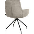 ARMLEHNSTUHL  Stoffauswahl, Typenauswahl, Sitzfläche 360° drehbar, Gestellauswahl Cord  - Sandfarben/Schwarz, Design, Textil/Metall (63/90/69cm) - Johann Jakob