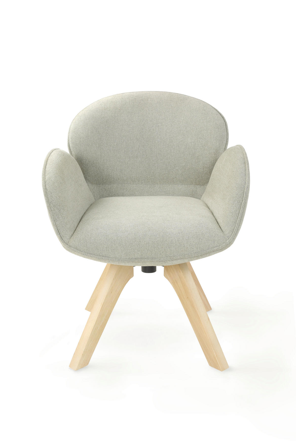 ARMLEHNSTUHL in Holz, Textil Hellbraun, Graugrün  - Hellbraun/Graugrün, Basics, Holz/Textil (61/82/63,5cm) - Tom Tailor