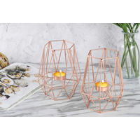 TEELICHTHALTER-SET 2-teilig  - Roségold, Basics, Metall (9,5cm) - Echtwerk