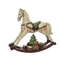 SCHAUKELPFERD  - Weiß, KONVENTIONELL, Kunststoff (14,00/55,50/48,00cm) - X-Mas