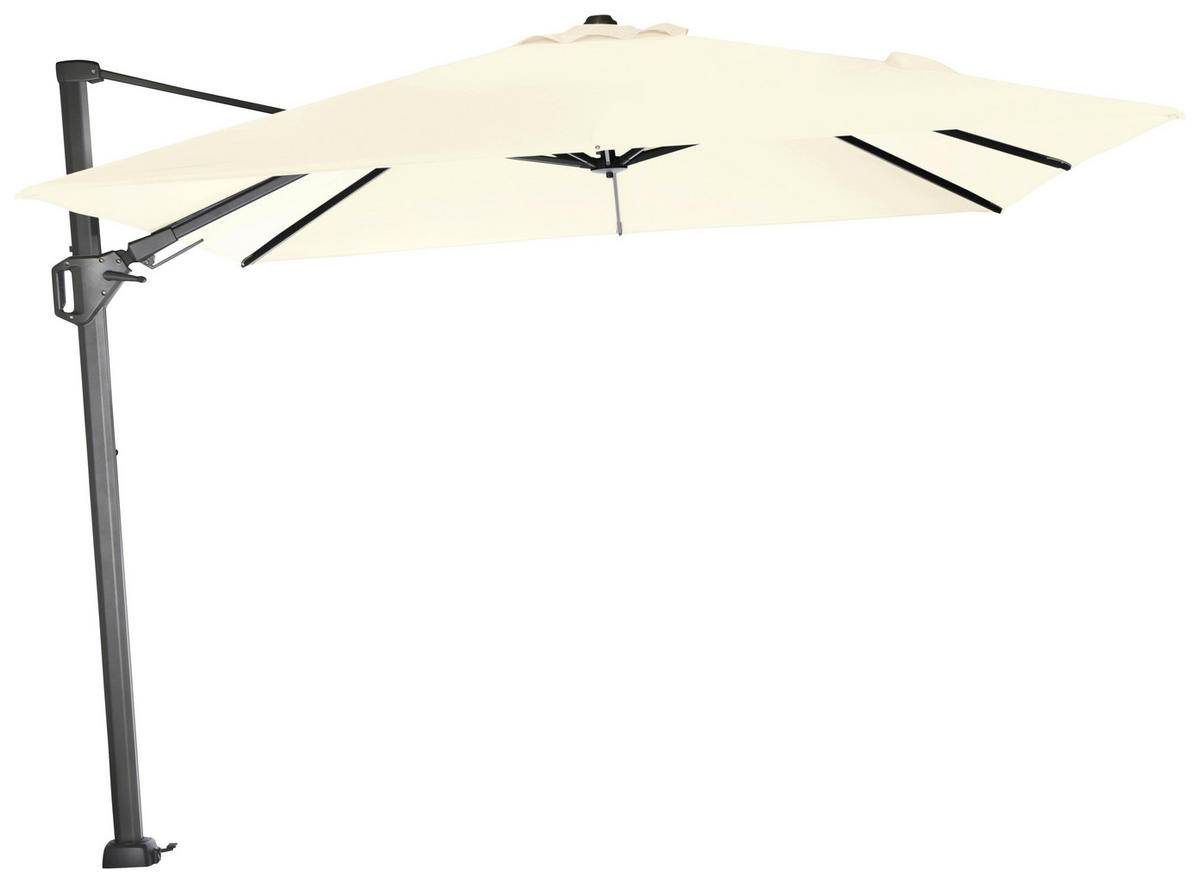 AMPELSCHIRM 300 cm  - Anthrazit/Creme, KONVENTIONELL, Textil/Metall (300/300cm) - Siena Garden