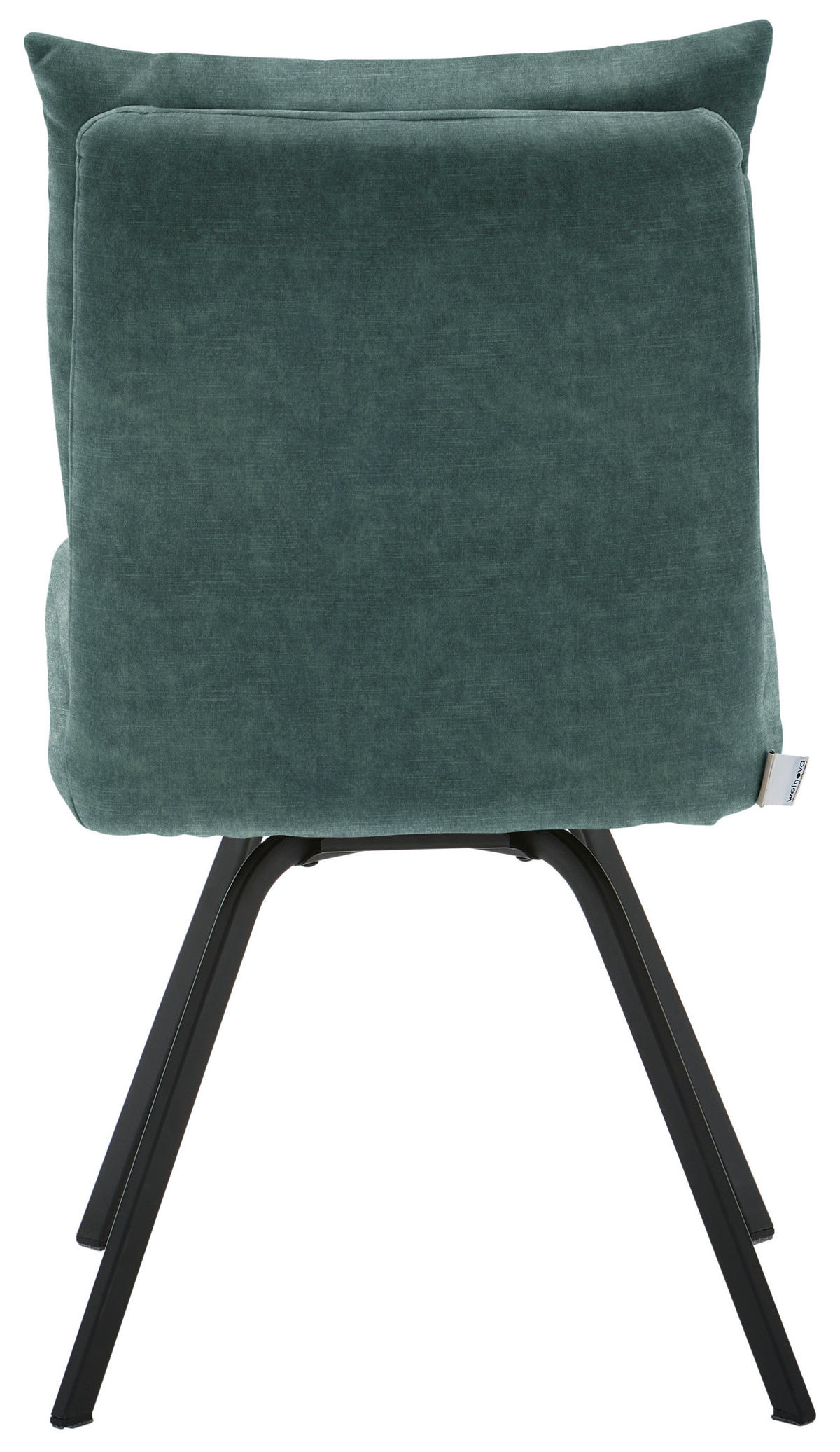 STUHL Velours  - Opal/Schwarz, Design, Textil/Metall (50/82/68cm) - Welnova