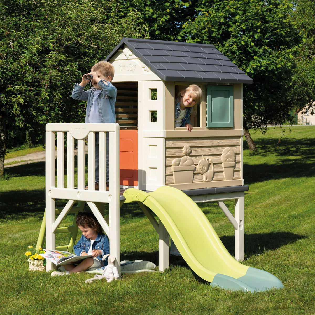 SPIELHAUS  - Multicolor, Basics, Kunststoff (50/120/101,50cm) - SMOBY