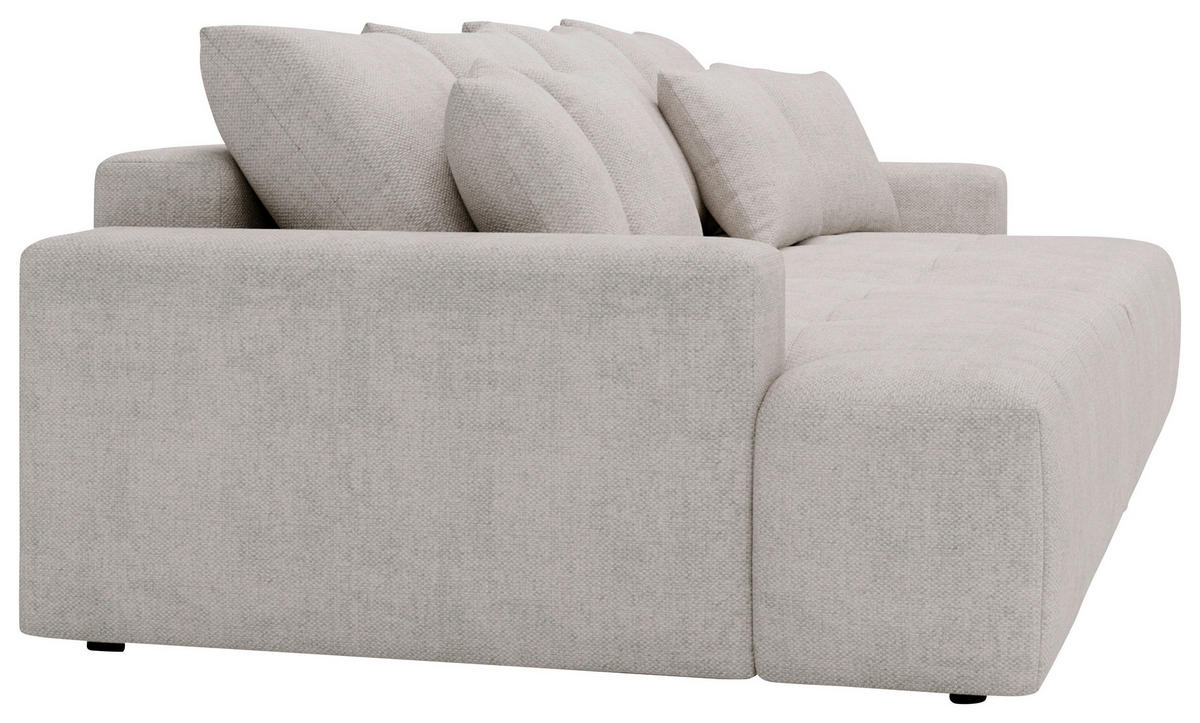 BIGSOFA ADELE in Chenille Creme  - Creme/Schwarz, Design, Kunststoff/Textil (270/85/136cm) - Livetastic