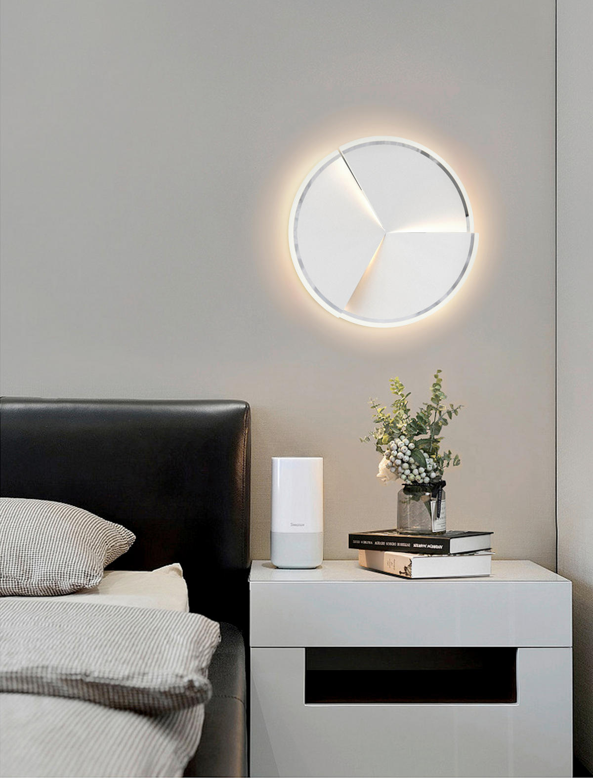 Plafonieră Cu Led  49/8,5 cm    - alb/culoare crom, Design, plastic/metal (49/8,5cm) - Wofi