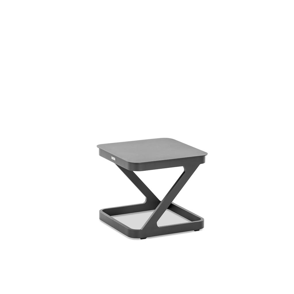Thumbnail - Xxxl Gartenbeistelltisch, Anthrazit, Metall, quadratisch, Z-Form, 52x46x52 cm, gastro- und objekttauglich, wetterbeständ...