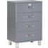 KOMMODE Grau - Grau/Nickelfarben, Design, Metall (60/92/41cm) - CARRYHOME