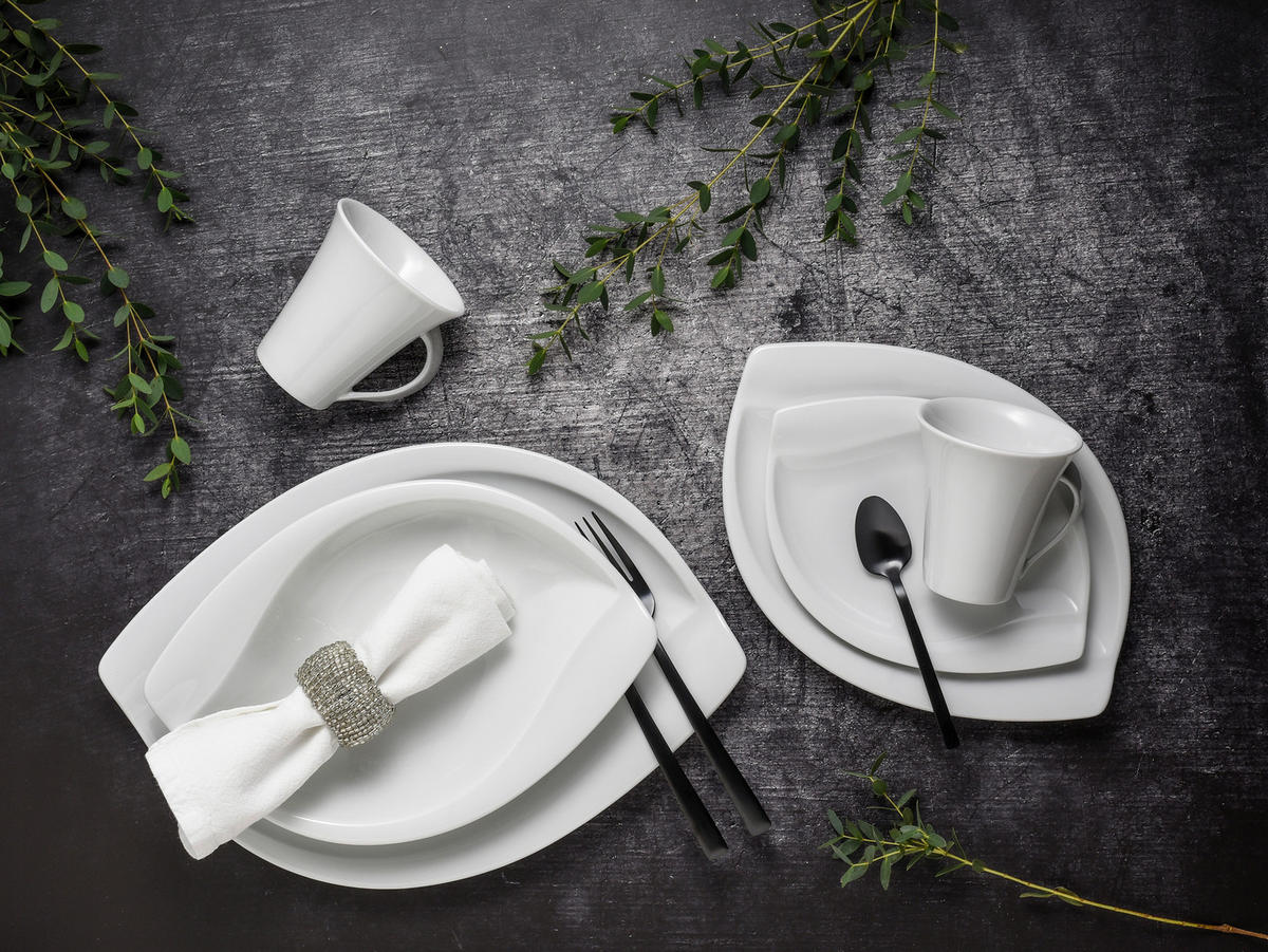 KOMBINOVANÝ SERVIS, 30-dielne, porcelán - biela, Basics, keramika (41/37/30cm) - Creatable