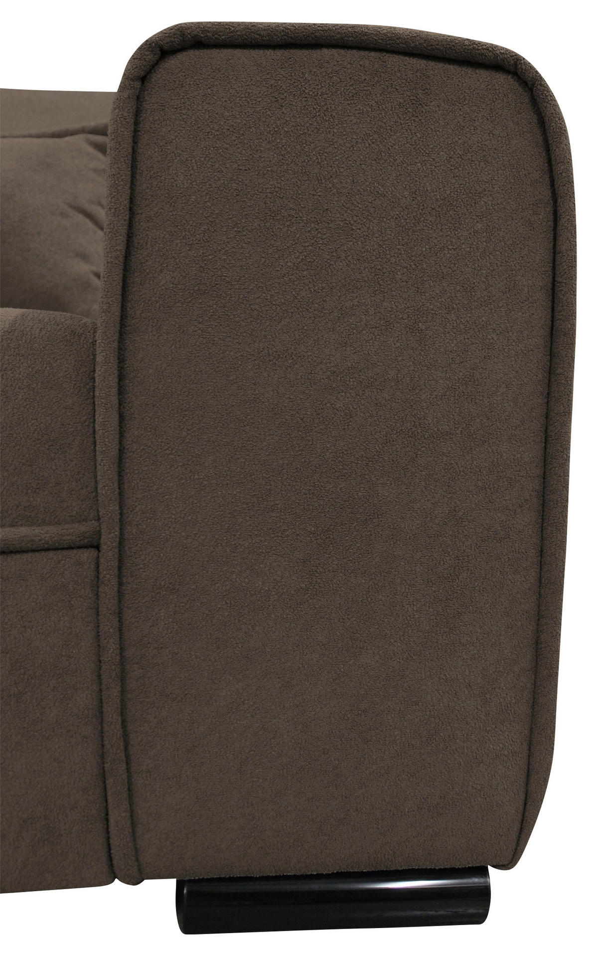 ECKSOFA Braun Struktur, Bouclé  - Schwarz/Braun, Design, Kunststoff/Textil (175/270cm) - MID.YOU