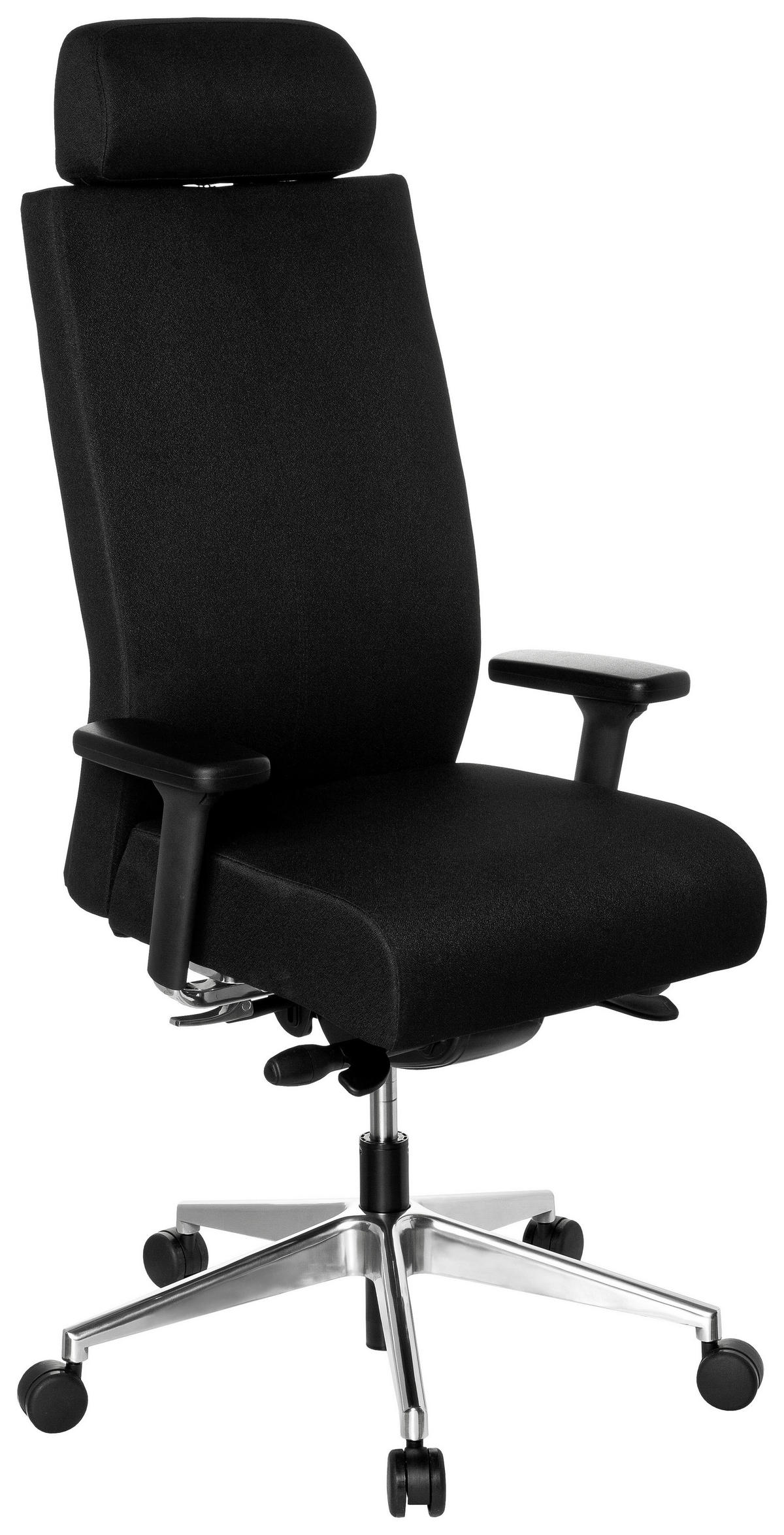 DREHSTUHL Flachgewebe Schwarz  - Alufarben/Schwarz, MODERN, Kunststoff/Textil (59/138/49cm) - MID.YOU