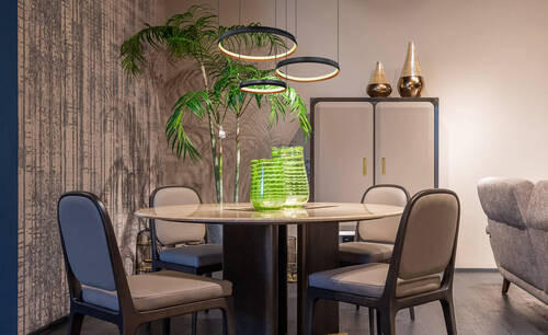 LED-HÄNGELEUCHTE 76,7/50,3/150 cm  - Goldfarben/Opal, Design, Kunststoff/Metall (76,7/50,3/150cm) - Globo