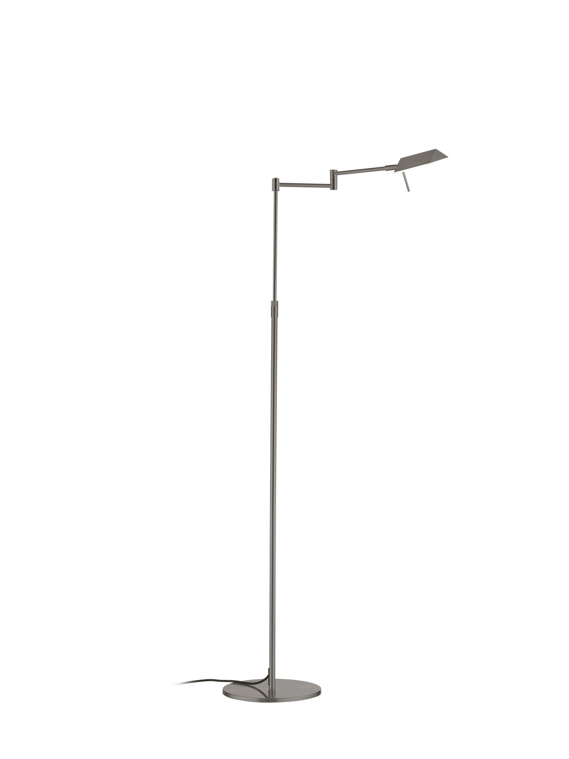LED-STEHLEUCHTE Johann 46/146 cm  - Bronzefarben, Design, Metall (46/146cm) - elements by BANKAMP