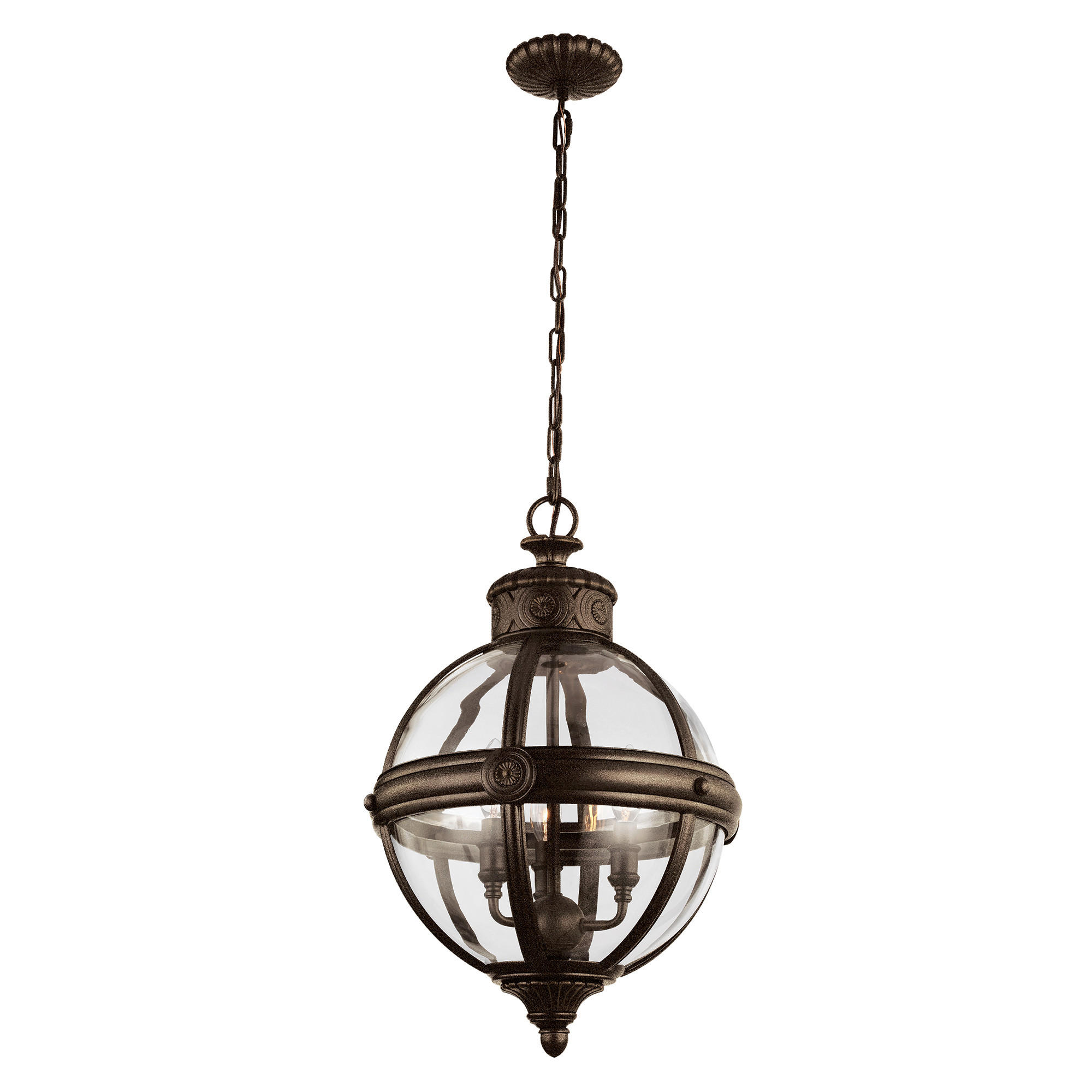 KRONLEUCHTER Elstead FE-Adams 37.1/71.1 cm   - Bronzefarben, ROMANTIK / LANDHAUS, Glas/Metall (37.1/71.1cm) - Elstead Lighting