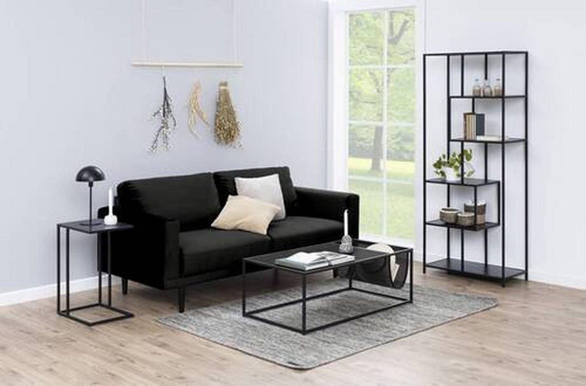 MASĂ AUXILIARĂ in material pe bază de lemn 43/35/63 cm  - negru, Trend, metal/material pe bază de lemn (43/35/63cm)
