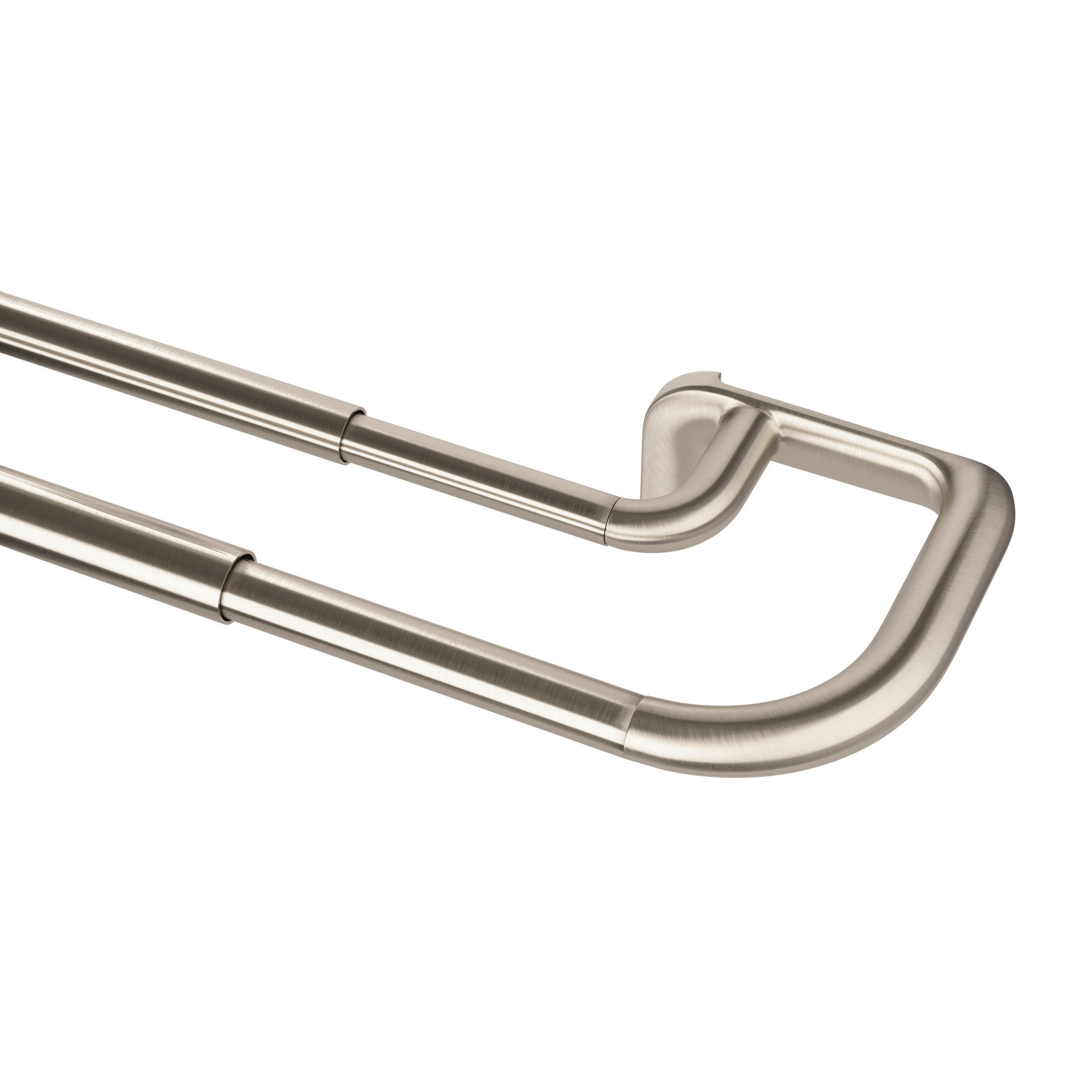 VORHANGSTANGE 386 cm - Nickelfarben, KONVENTIONELL, Metall (386cm) - Umbra