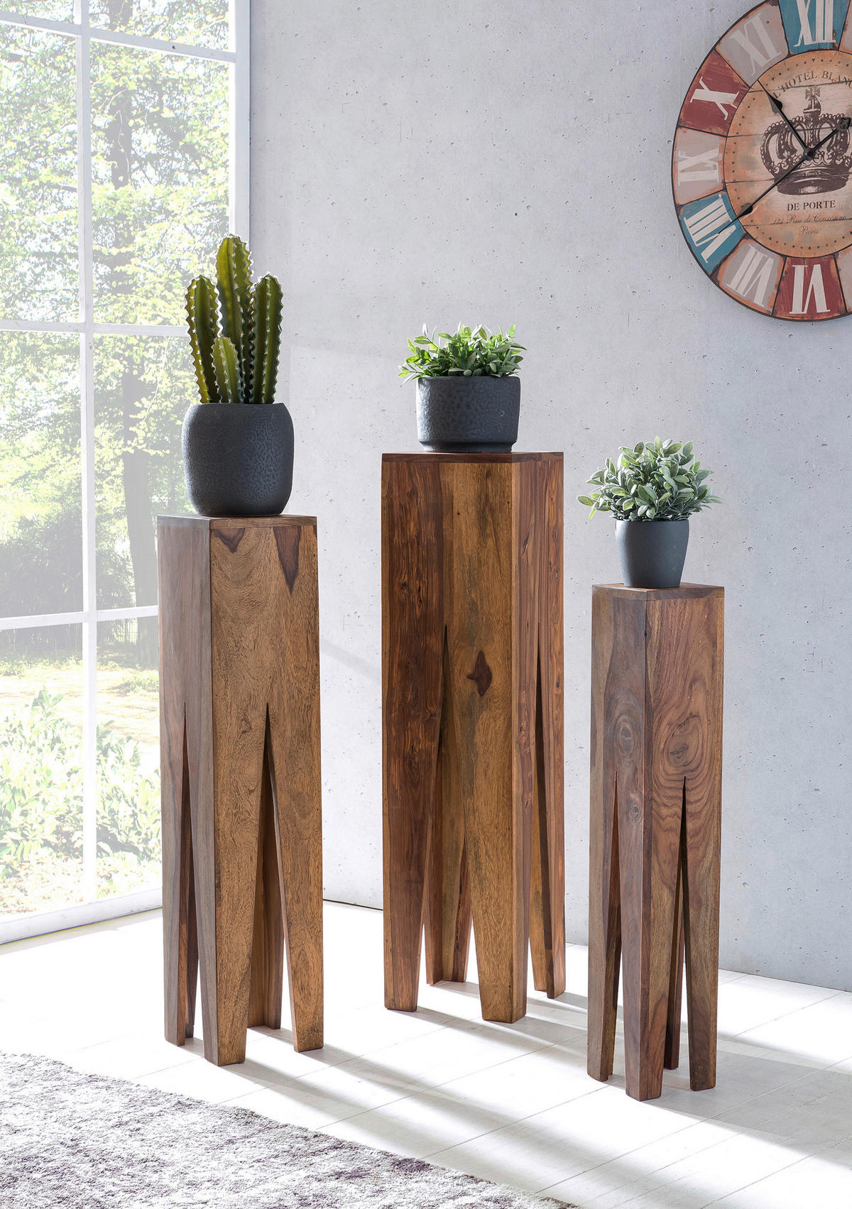 SET STOLIĆA ZA CVIJEĆE - boje bagrema, Design, drvo - MID.YOU