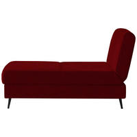 SCHLAFSOFA in Webstoff Dunkelrot  - Schwarz/Dunkelrot, Modern, Textil/Metall (205/90/92cm) - Novel