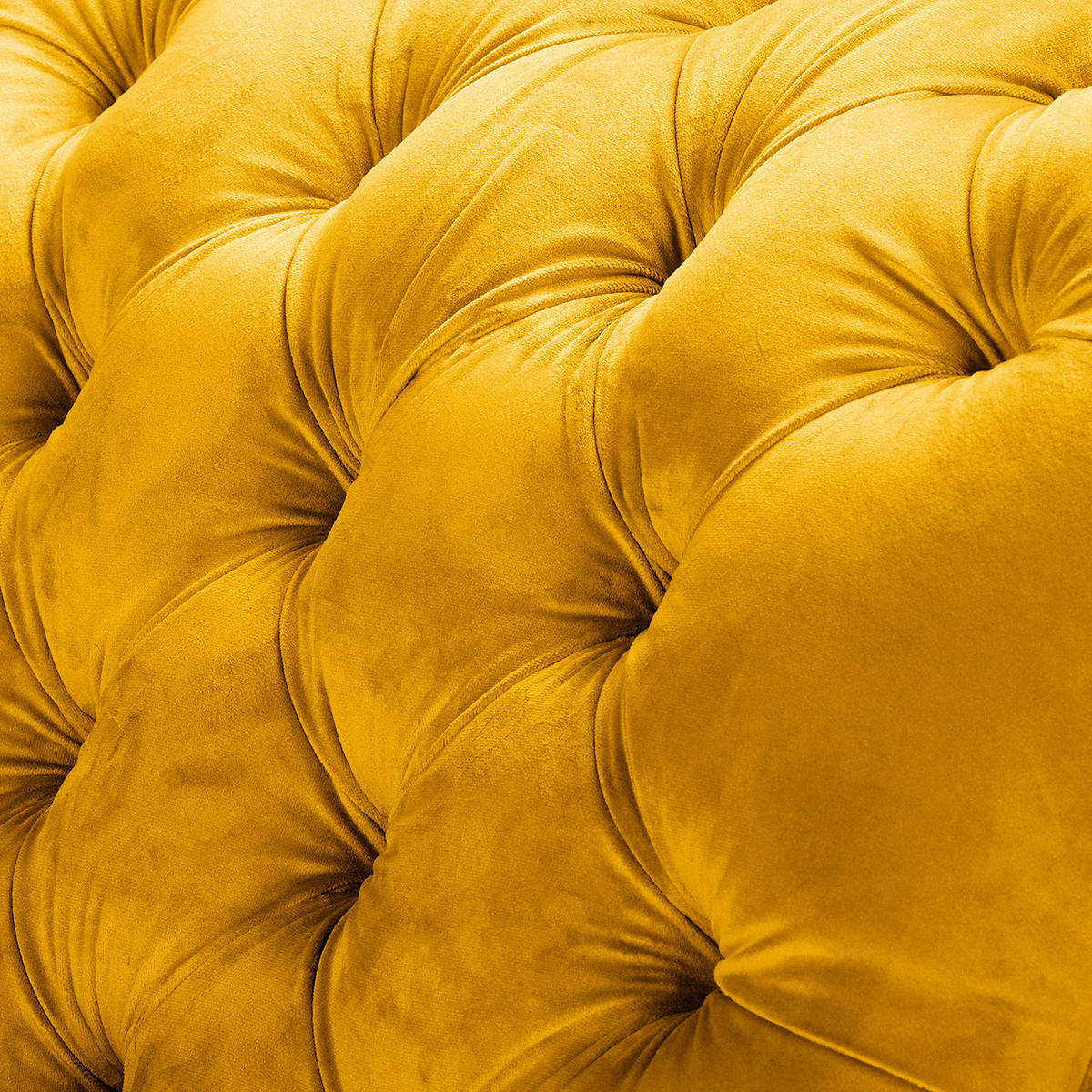 RÉCAMIERE Samt Senfgelb  - Senfgelb/Braun, Design, Holz/Textil (185/93/75cm) - Livetastic