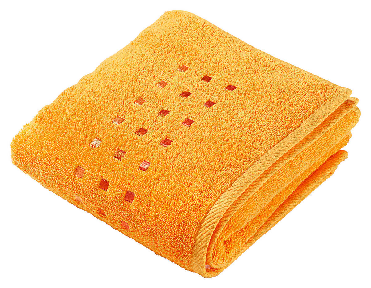 HANDTUCH 50/100 cm Quattro Orange  - Orange, KONVENTIONELL, Textil (50/100cm) - Esposa