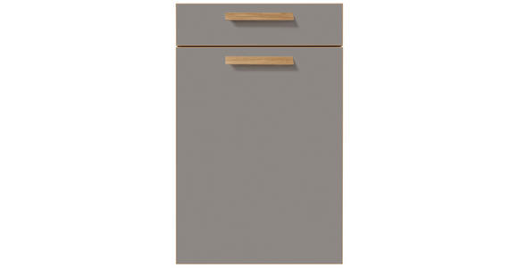 EINBAUKÜCHE   - Eichefarben/Grau, Design, Holzwerkstoff - Novel