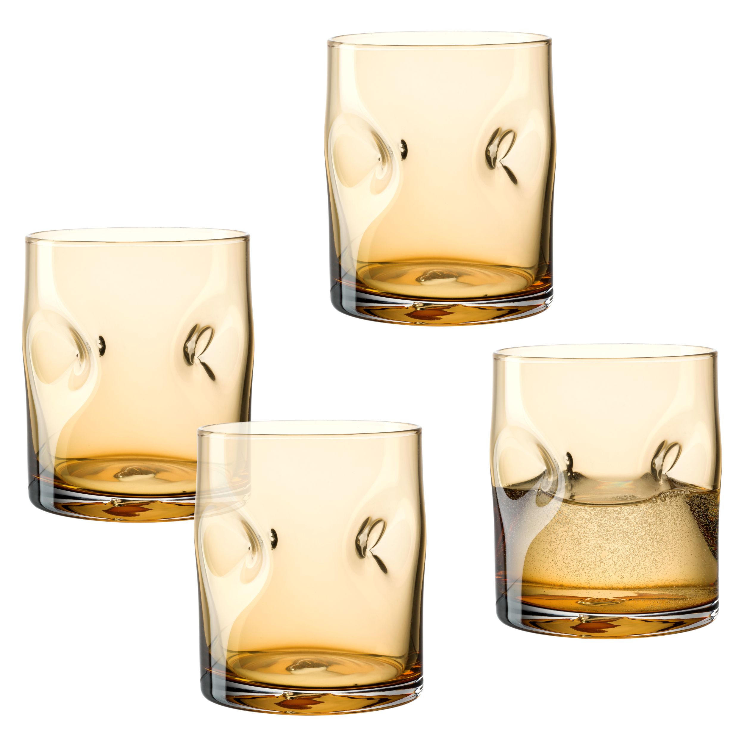 TRINKGLAS 300 ml 4-teilig  - Gelb, Basics, Glas (7,5/9/7,5cm) - Leonardo