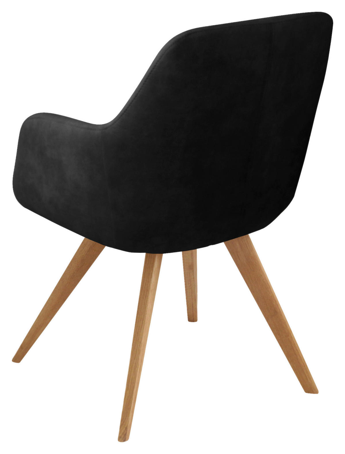 ARMLEHNSTUHL  in Flachgewebe  - Eichefarben/Anthrazit, Design, Holz/Textil (57/85,5/65cm) - Voleo